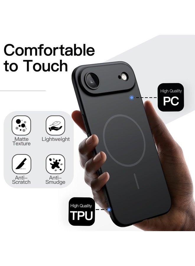 dida-cosmos Magnetic Slim Case for iPhone Air, Compatible with MagSafe, Ultra-Thin Lightweight Minimalist Phone Cover with Matte Finish and Full Camera Lens Protection, 6.5-Inch Display (Black) - Image 5